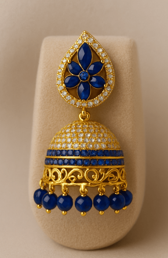 p6 Royal Blue Jhumka